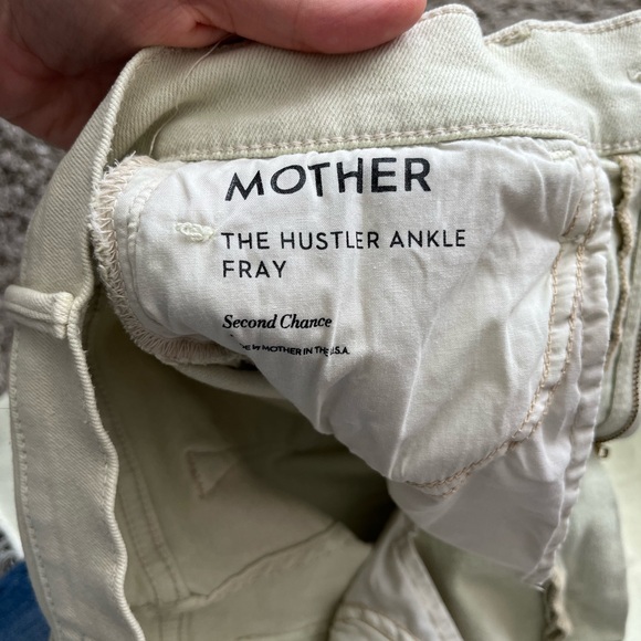 MOTHER The Hustler Ankle Fray Jeans in Second Chance Green Womens Size 28 - Picture 13 of 16